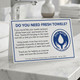 Fresh Towels? Table Tent Signs - 100/pk. 2
