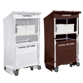 1-Shelf Towel Station w/4 Bushel Cart - 62" H 0