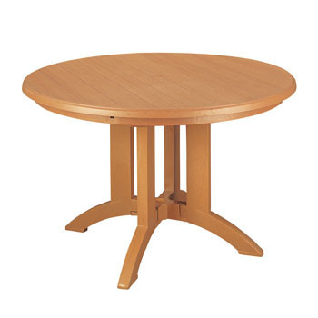 Aquaba 48" Round Resin Pedestal Table