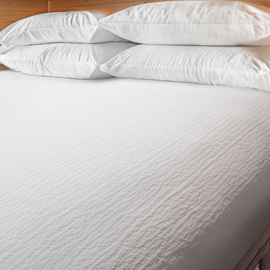 Utica White Woven Top Sheet - Twin 72" x 109"