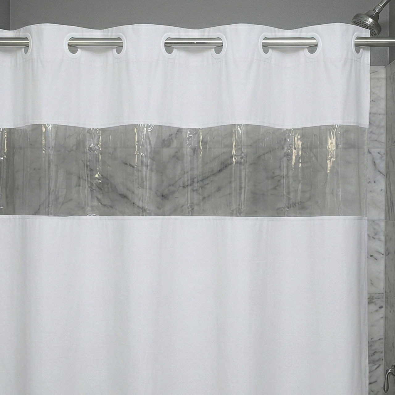 71" x 74" Vision Vinyl Shower Curtain - 12/ctn. 1
