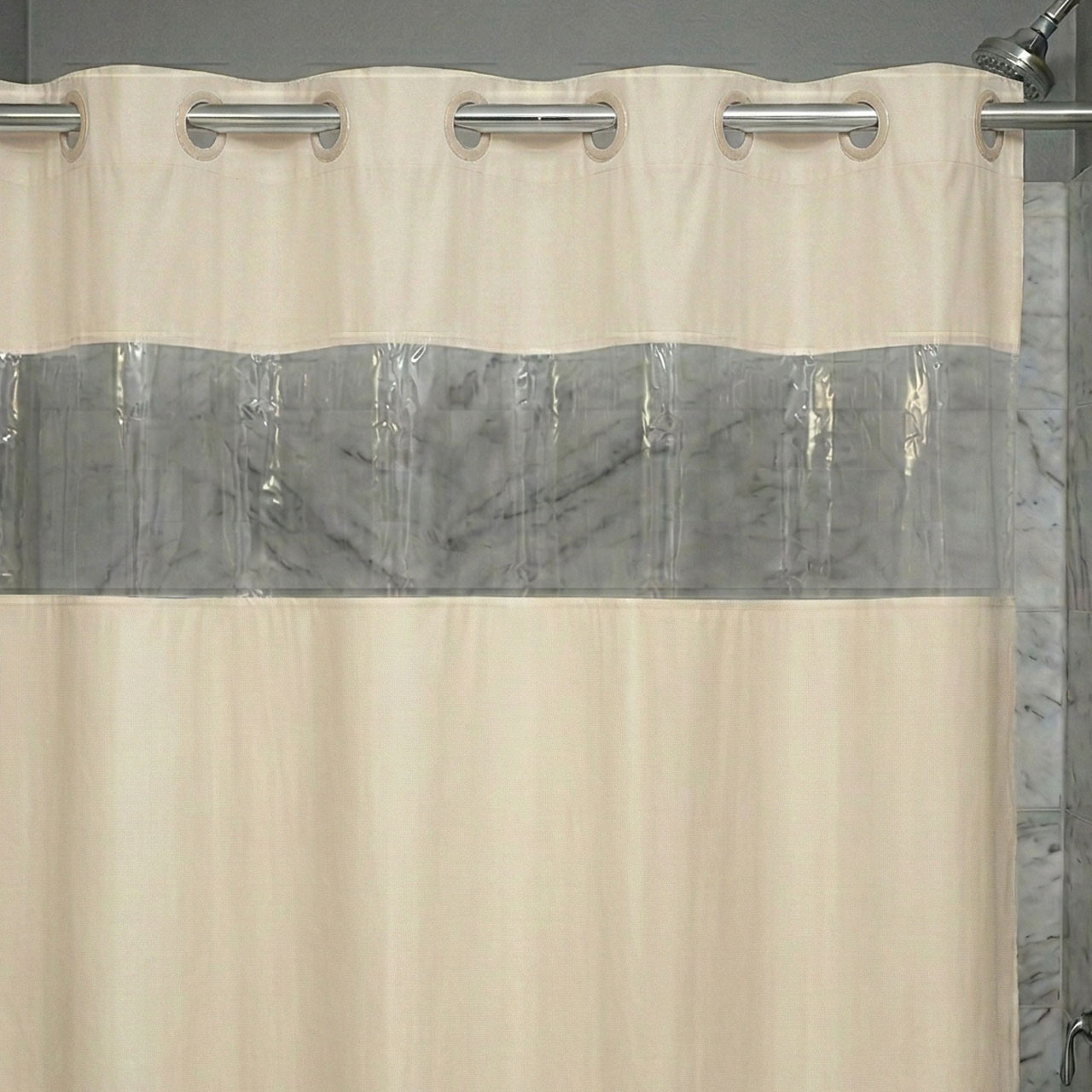 71" x 74" Vision Vinyl Shower Curtain - 12/ctn. 2