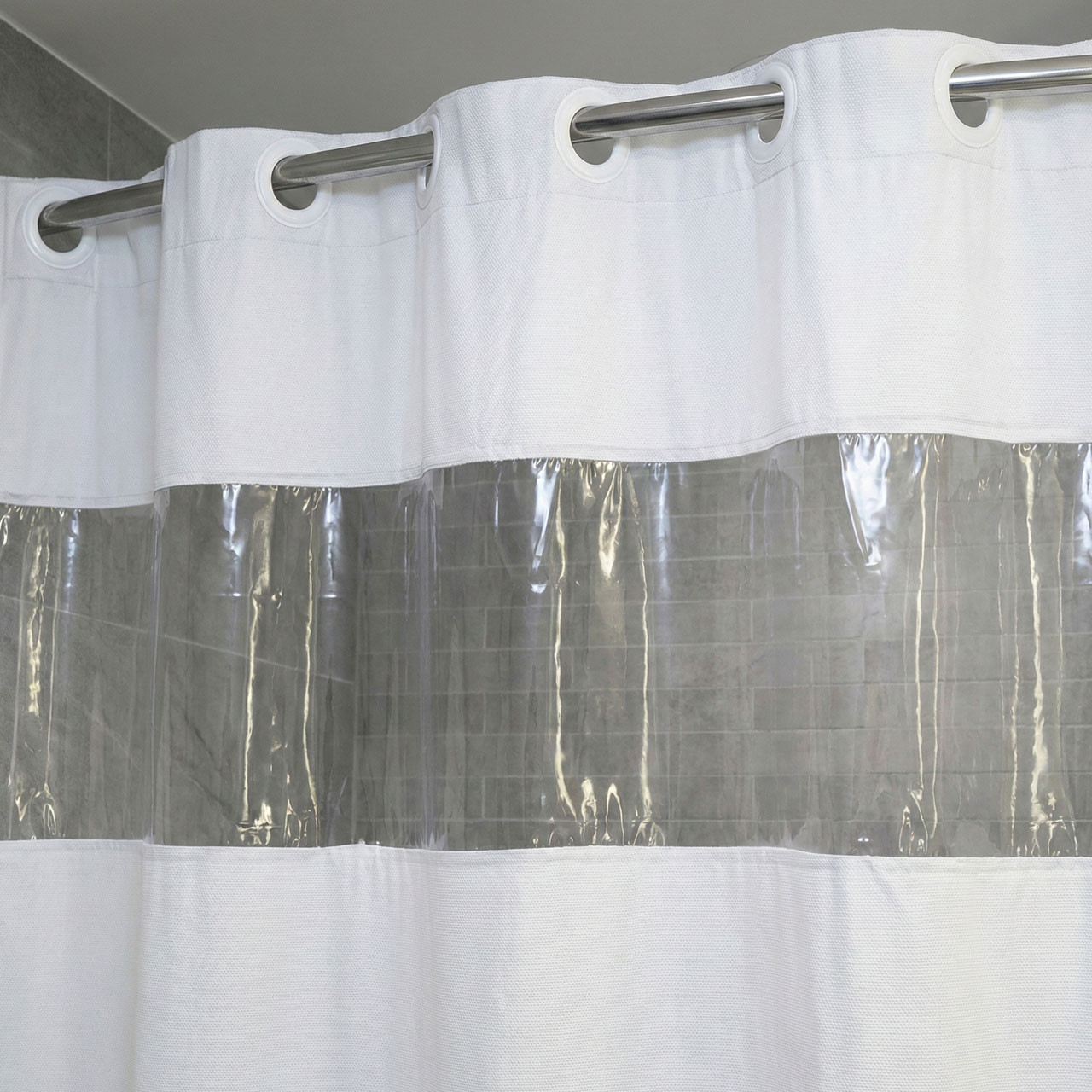 71" x 74" Vision Vinyl Shower Curtain - 12/ctn. 3