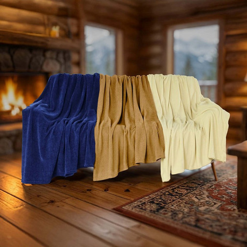 Vellux® Renew Polyester Chenille Blanket - King 108" x 90" 0