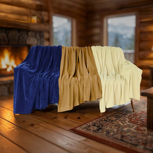 Vellux® Renew Polyester Chenille Blanket - Full/Queen 90" x 90" 0