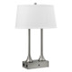 Teardrop Collection - 2-Light Nightstand Lamp w/ 2 Outlets & USB (29"H) 2