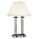 Teardrop Collection - 2-Light Desk Lamp with 2 Outlets & USB (27"H) 1