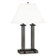 Teardrop Collection - 2-Light Desk Lamp with 2 Outlets & USB (27"H) 3