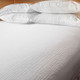 Wavy Jacquard White Woven Top Sheet - Full/Queen 96" x 115" 3