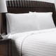Striped White Woven Top Sheet - Twin XL 72" x 114" 1